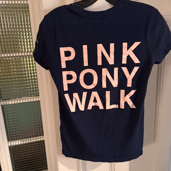Pink Pony Ralph Lauren LOVE Tee Shirt Cotton Navy & Pink Size SP - Picture 2 of 9